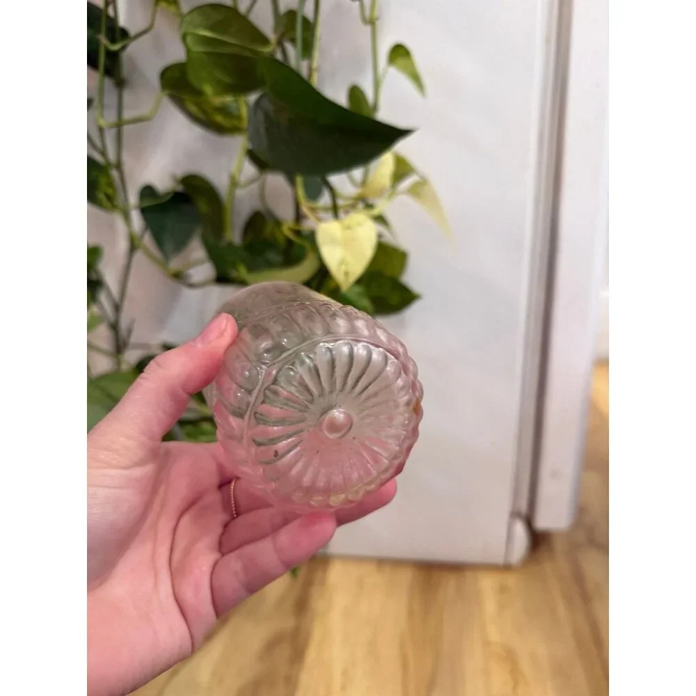 Textured Clear Glass Tumbler Cup